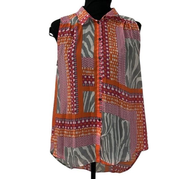 H&M Sheer Sleeveless Bundle Button Down Top/Blouse(Size 4) - Picture 5 of 8